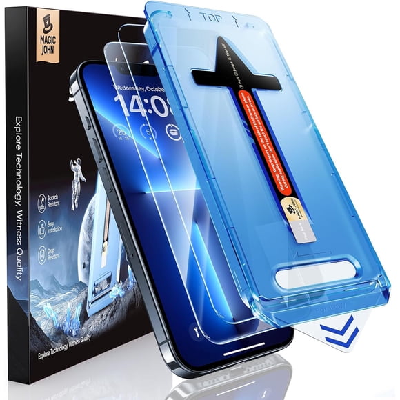 Protector de Pantalla MAGIC JOHN iPhone 13 Pro Max 14 Plus 6.7 2 Unidades