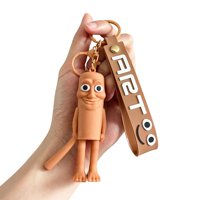 Fliperex - Llavero Colgante De Goma Brainrot Tung Tung Tung Sahur Blanco