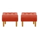 thumbnail image 1 of Set Pouf Wood 1c Felpa 04 Naranjo, 1 of 5