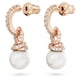 thumbnail image 3 of Pendientes Swarovski originalmente en forma de gota de perlas en tono oro rosa, 3 of 5
