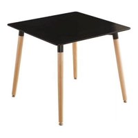Habita2 Chile - Mesa Para Oficina O Comedor Cudrada 80X80 Con Tope De Mdf - Negro