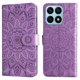 thumbnail image 1 of Funda tipo cartera FOXDOCK para Honor X8A , diseño girasol en relieve, cuero PU, cierre magnético, soporte y tarjetero, 1 of 5