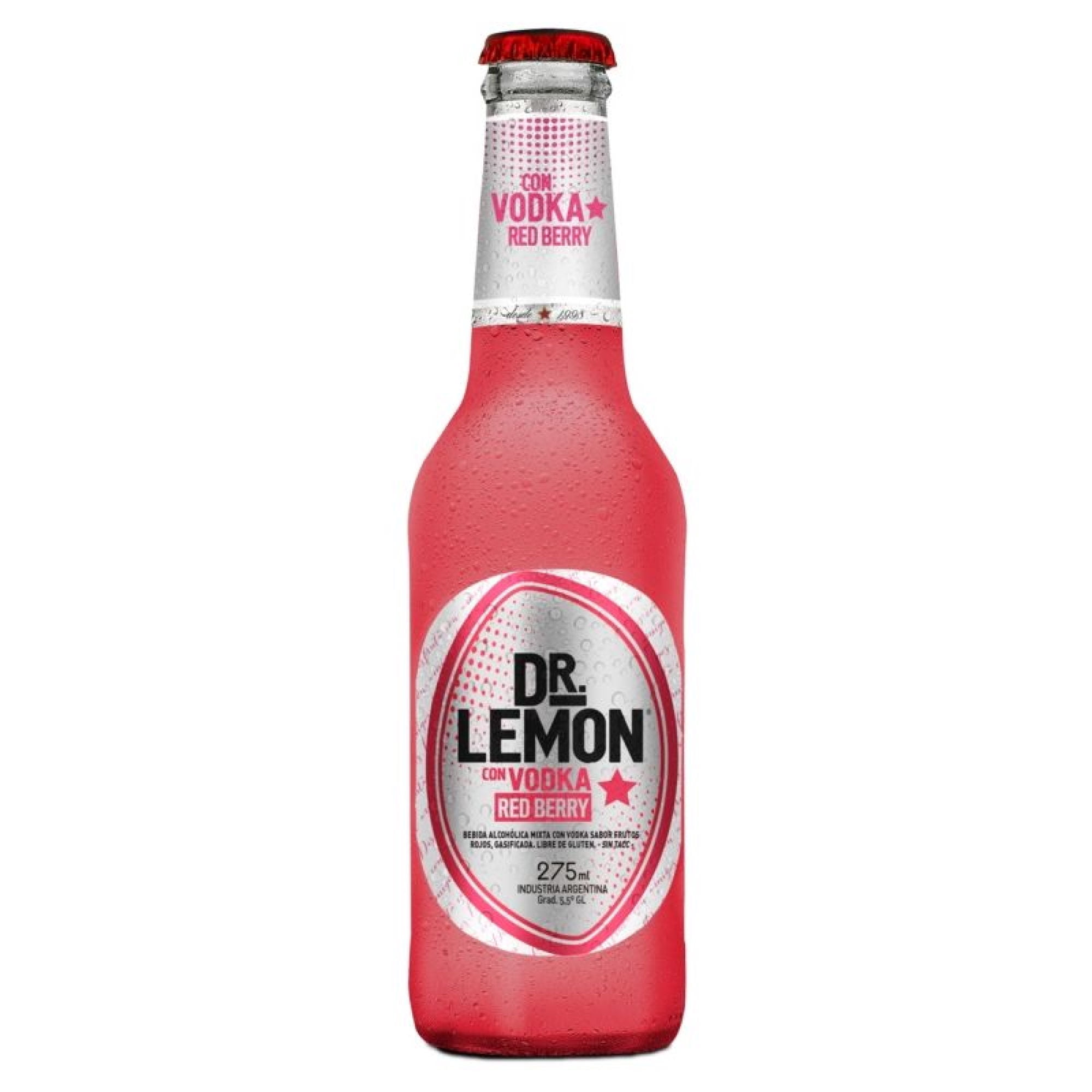 Cóctel Con Vodka Red Berry Botella 275 ml Dr. Lemon