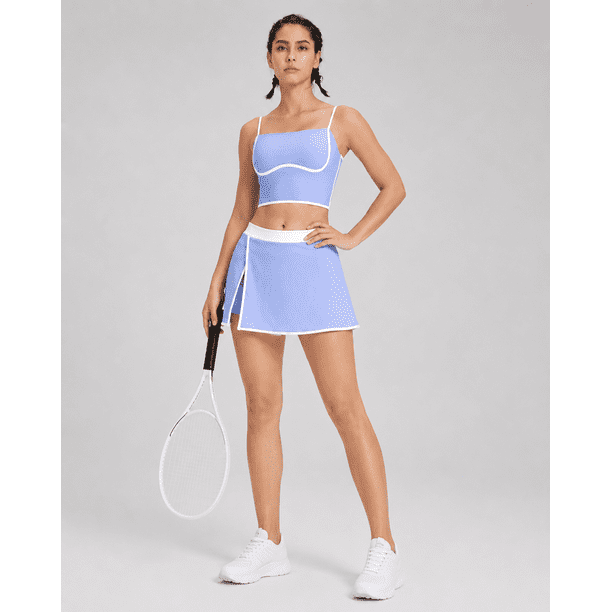 Conjunto Deportivo Mujer Top y Falda Short Premium