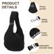 thumbnail image 3 of Uxcell Transportador de Perro en Bandolera para Perros y Gatos Pequeños de Hasta 16.5 Libras, Ajustable con Bolsillo de Cartera, Arnés de Seguridad, (Negro, 1 Unidad), 3 of 6