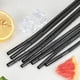 thumbnail image 2 of XmhyTop 100 Unidades Popotes de Plástico Negro, 5 mm de Diámetro, 21 cm de Altura, Straws para Bebidas Desechables y Resistentes, Ideal para Eventos, Restaurantes y Uso Doméstico, 2 of 5