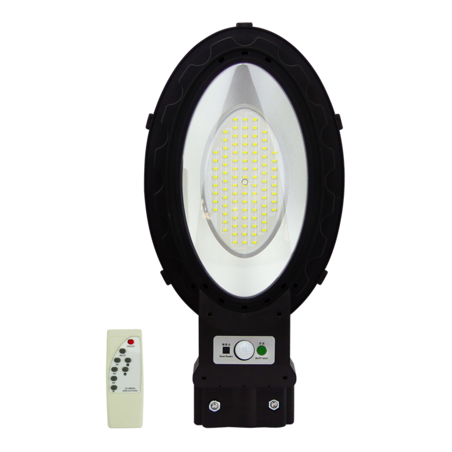 Importclick - Foco Solar 90 Led Ovalado 80 Watts 1000 Lúmenes