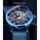 thumbnail image 2 of Reloj FORSINING Esqueleto Steampunk con Correa de Malla Negra, 2 of 7