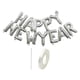 thumbnail image 3 of Pancarta De Globos De Feliz Año Nuevo Para Puerta De Entrada De Casa Interior Y Exterior, Color Plateado, 3 of 4