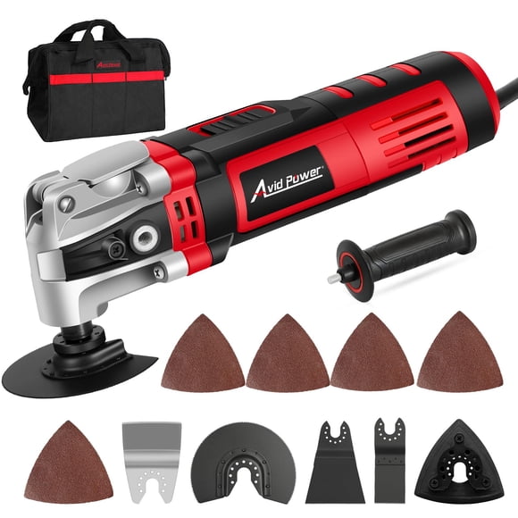 Multiherramienta oscilante AVID POWER de 3,5 A con 6 velocidades y 13 ACC