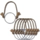 thumbnail image 1 of Paquete de 6 perchas de alambre de arpillera con asas de acero inoxidable para tarros Mason, tarros de pinta, tarros de conserva y perchas solares de boca regular para tarros Mason., 1 of 5
