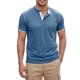 thumbnail image 1 of INSPIRE CHIC Camisetas Henley de Hombre de Manga Corta Casual con Ribete en Contraste XL Azul, 1 of 6