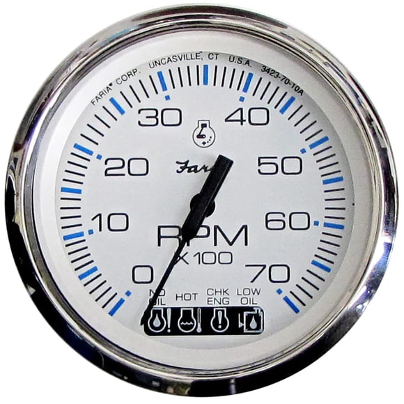 Tacómetro Faria Chesapeake White SS 4 con Systemcheck - Gas