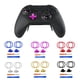 thumbnail image 1 of Aros de Acento y Botones de Cambio de Perfil AARONMEI para Controlador Xbox One Elite 2 Cromo Mate-Púrpura Pack de 2, 1 of 3