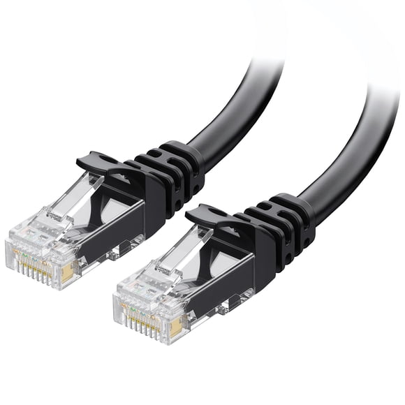 Cable Matters Cable Ethernet Cat6 de 9 m, negro, sin enganches