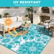 thumbnail image 5 of Alfombra exterior LOKHOM 183 x 274 cm impermeable reversible floral, 5 of 9
