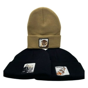 Mercado Ideas - Pack 3 Gorros Beanies Lana Diseño Animales Unisex