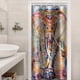 thumbnail image 1 of 1pc Elephant Flower Shower Curtain Set - Soft and Durable Bathroom Compartment Shower Curtain with 12pcs Plastic Hooks, 1 of 5