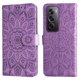 thumbnail image 2 of Funda tipo cartera FOXDOCK para OPPO Reno 12 5G , diseño girasol en relieve, cuero PU, cierre magnético, soporte y tarjetero, 2 of 5
