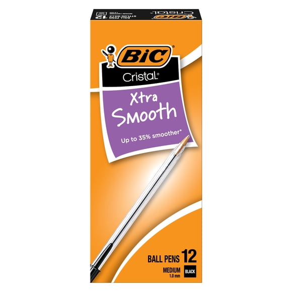 Bolígrafos BIC Cristal negro paquete de 12 unidades