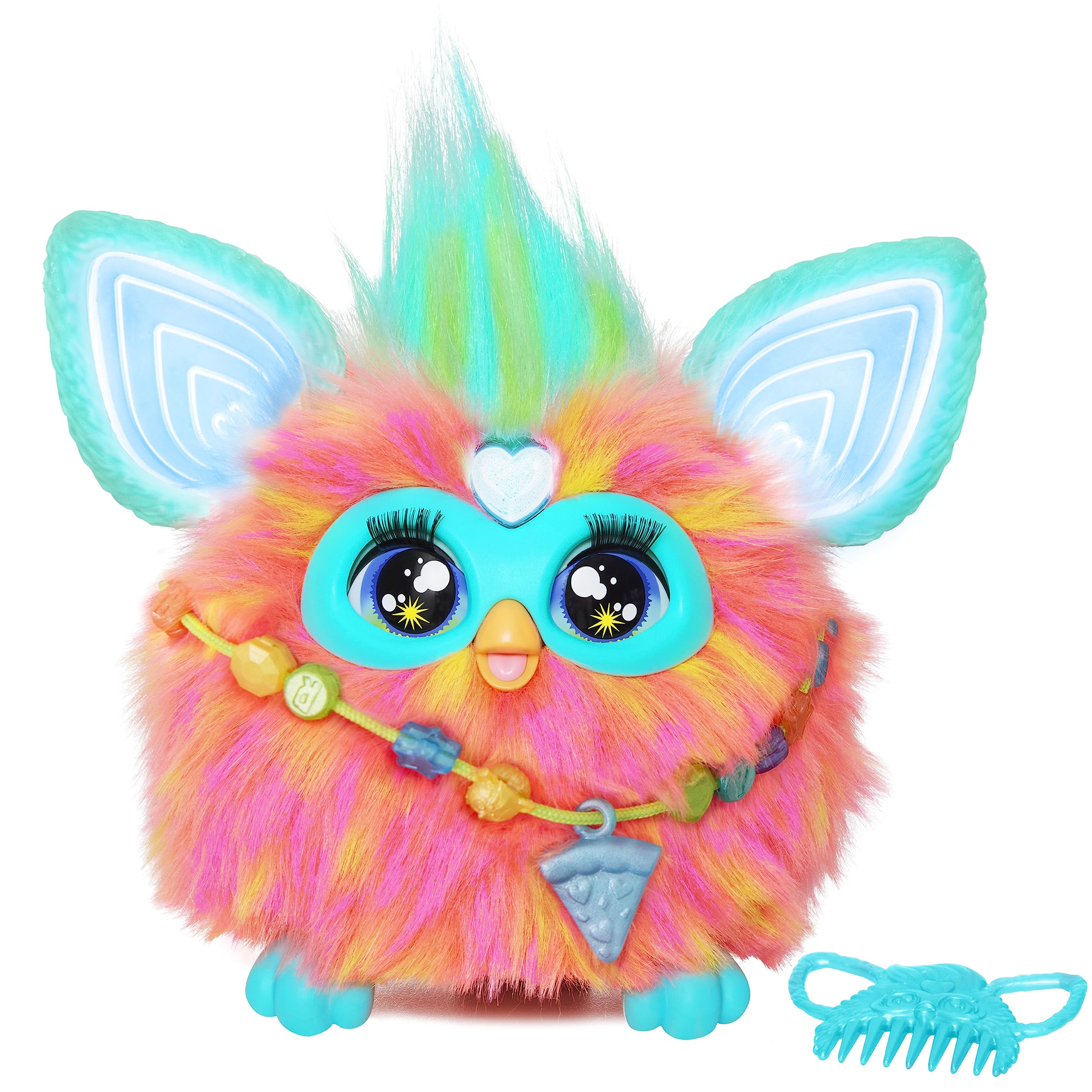 Peluche Interactivo Furby Coral Con 15 Accesorios De Moda