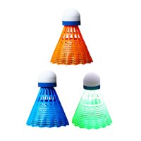 Ioensy - 3 Piezas De Volantes De Bádminton Led Que Brillan En La Oscuridad Birdie Balls Azul Rojo Verde