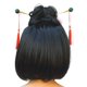 thumbnail image 5 of Peluca Witty Emporium Geisha Bob Corto Negro con Accesorios, 5 of 6
