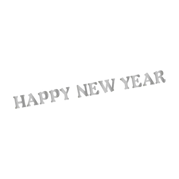 Banner De Feliz Año Nuevo 2024 Con Suministros De Fiesta De Cuerda Para Sala De Estar Estilo Resistente C
