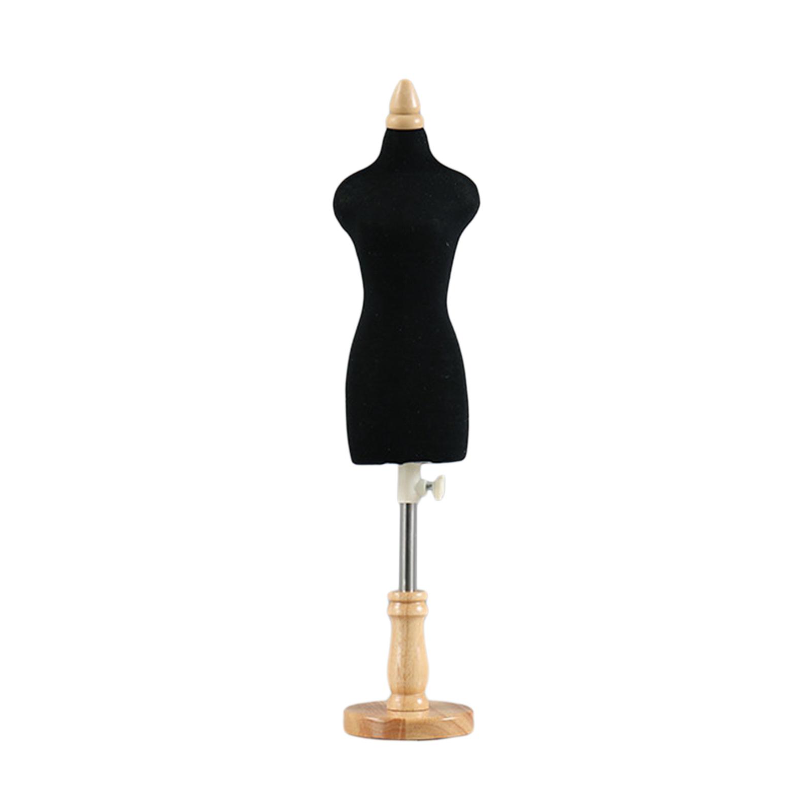 Magideal - Maniquí De Muñeca, Soporte Para Torso, Soporte De Exhibición Para Vestido De Muñeca, Diseño De Ropa, Maniquí De Costura En Miniatura Para Decoración , Base Redonda Base Redonda De 33 Cm.