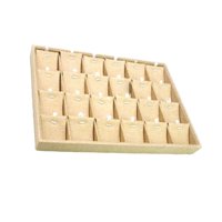 Magideal - Organizador De Bandeja De Joyería Apible, Contenedor De Joyería De Arpillera, Soporte De Exhibición, Caja De Almacenamiento De Joyería Para Cajones, , 24 Ptos Colgantes 24 Platos Colgantes