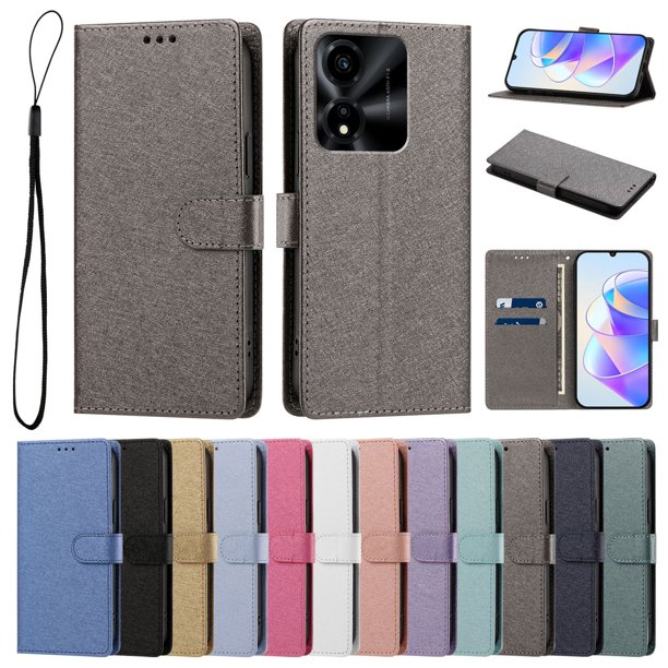 Funda Cartera de PU para Honor X5C/X5C Plus con Tarjetas, Gris