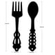 thumbnail image 1 of 2pcs Black Fork Spoon Metal Signs - Rustic Kitchen Decor for Home & Farmhouse Kitchen Wall Decors, 1 of 4