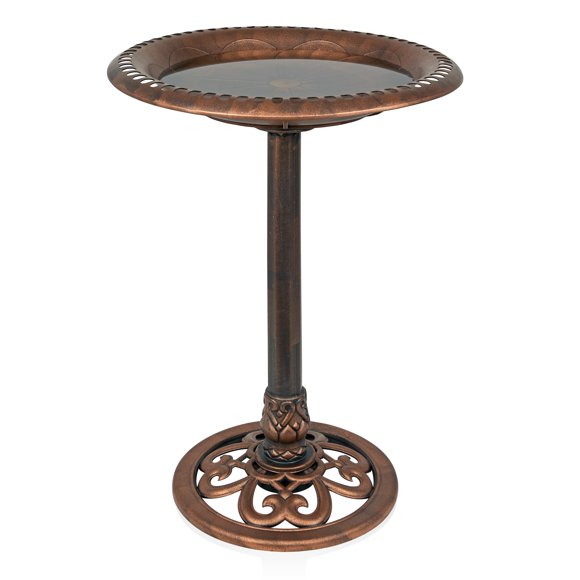 Bebedero para Pájaros Alpine Corporation 71 cm Bronce con Pedestal