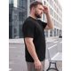 thumbnail image 4 of INSPIRE CHIC Camiseta Texturizada para Hombre Grande y Alto Cuello Redondo Sólido Jacquard T-Shirts XL Negro, 4 of 5