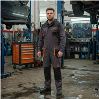 T-World - Overol De Trabajo Actium Canvas Gris