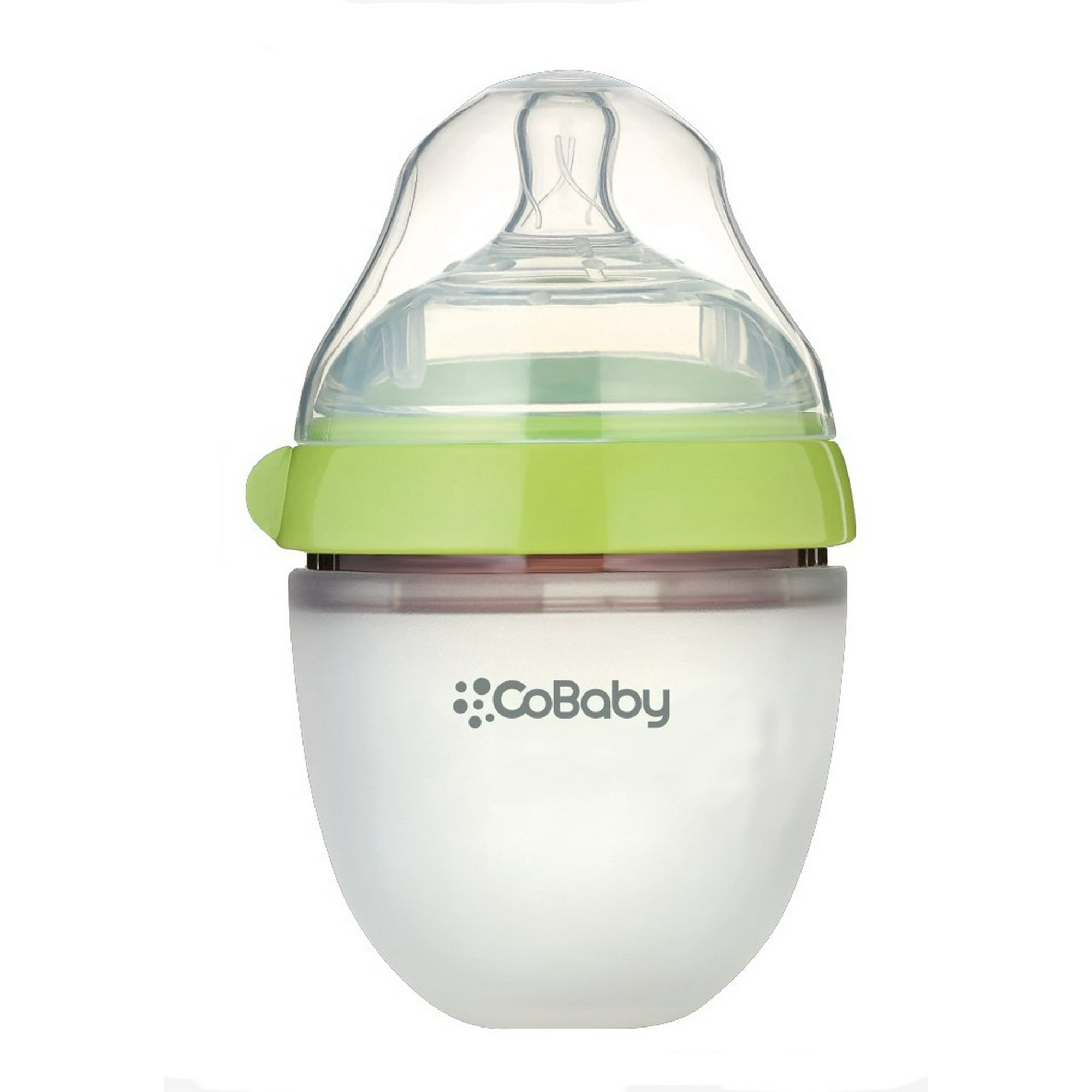 Mamadera Silicona Flexible 0 A 3m Cobaby 150 Ml Verde