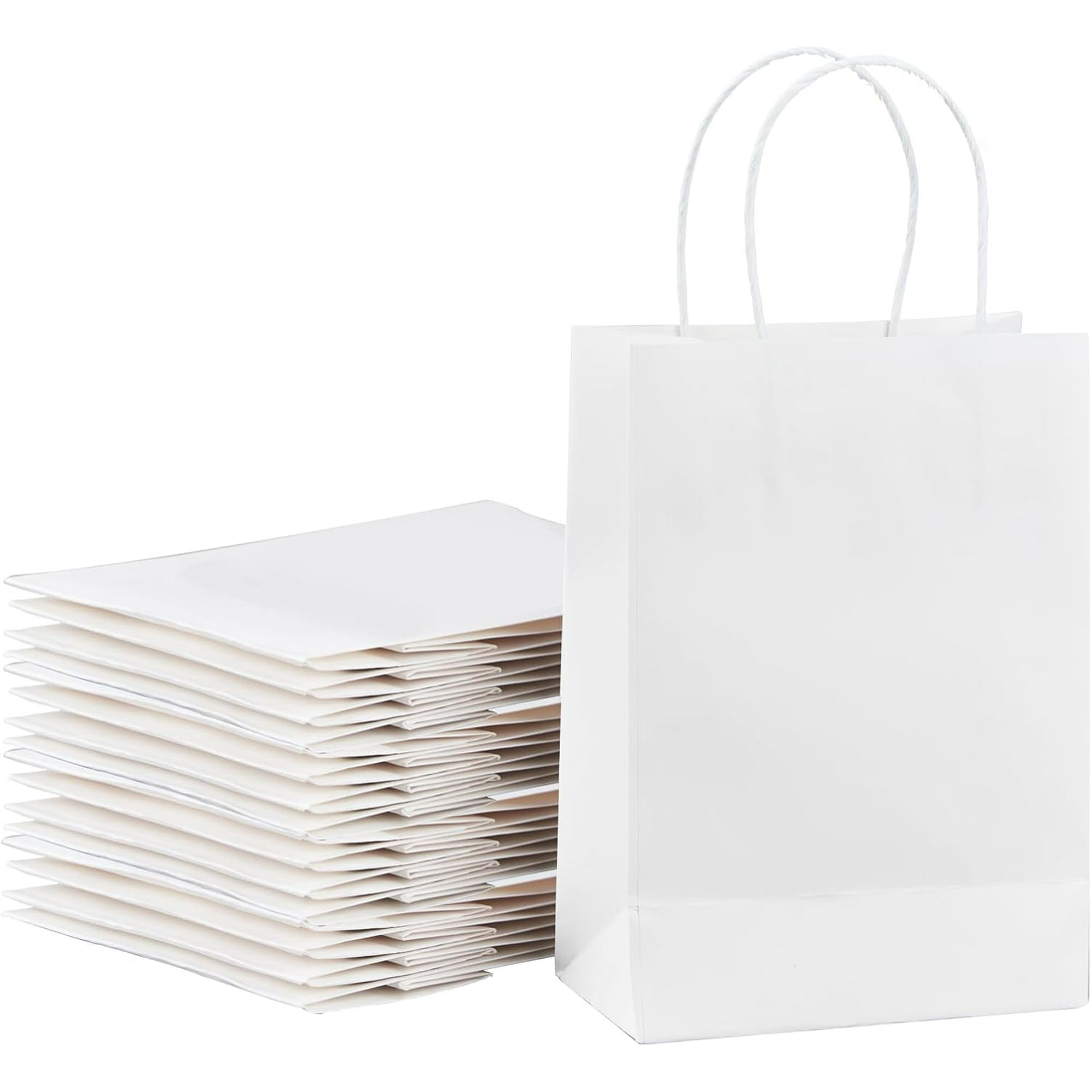 De Gaune - Bolsas De Papel Kraft Blanco Con Manilla 22x32 (50 Unidades)