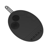 Ioensy - Alfombrilla De Limpieza De Cepillos, Herramienta De Lavado Plegable Para El Día De San Valentín, Cepillo De Ojos, Viaje, Negro