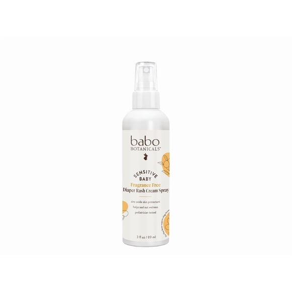 Crema para dermatitis del pañal en aerosol Babo Botanicals Sensitive Baby