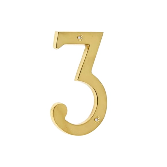 Número Para Puerta 7 De Latón Macizo De 7 5 Cm
