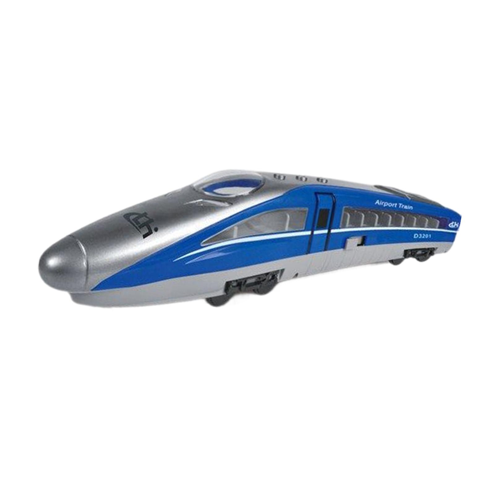 Magideal - Tren De Alta Velocidad Juego De Simulación Locomotoras Modernas Modelo Fundido A Presión Tren De Juguete Tren Para Niños Regalos Tren Decoraciones Par Azul