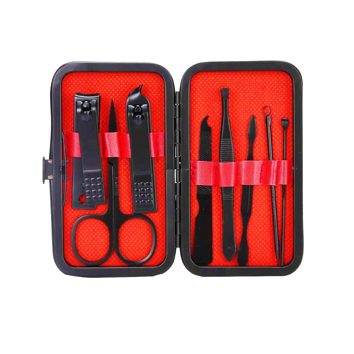 Irm - Set Manicure Y Pedicure Profesional 8 Piezas Color Negro.