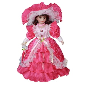 Bothyi - Porcelana Hermosa Mujer Elegante Vestir Muñeca De Porcelana Por Decoración Regalo Rosa