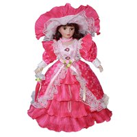 Bothyi - Porcelana Hermosa Mujer Elegante Vestir Muñeca De Porcelana Por Decoración Regalo Rosa