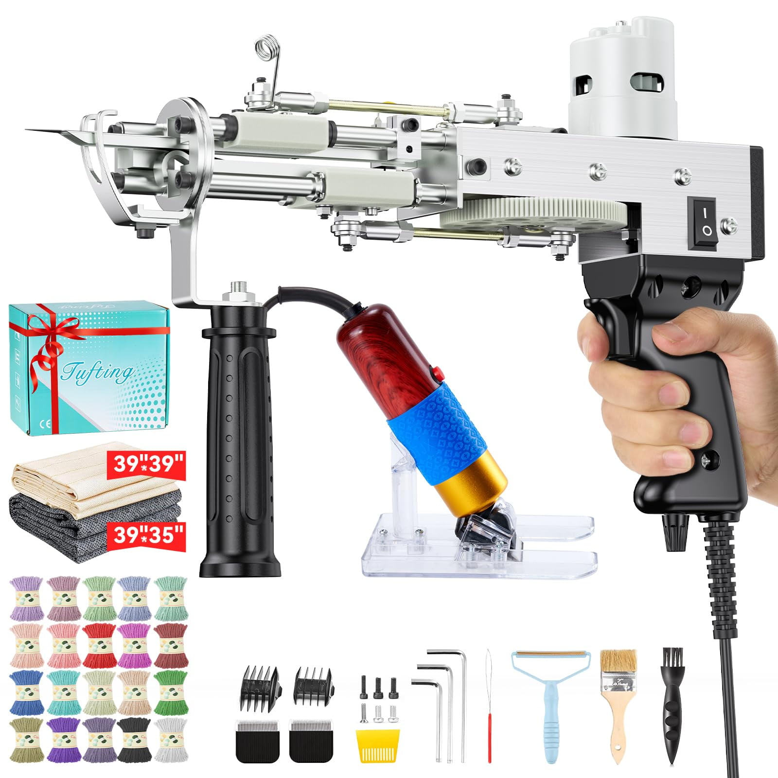Kit De Inicio De Pistolas Para Alfombras Riiai Con Recortadora