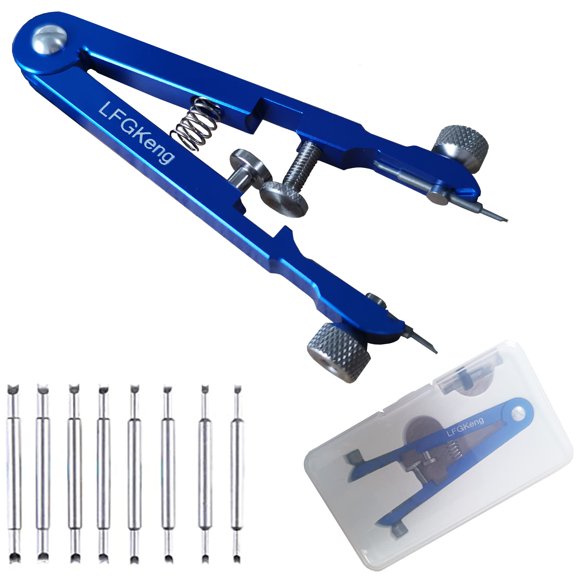 Pinza para barra de resorte LFGKeng azul, juego de 4 puntas de acero aleado