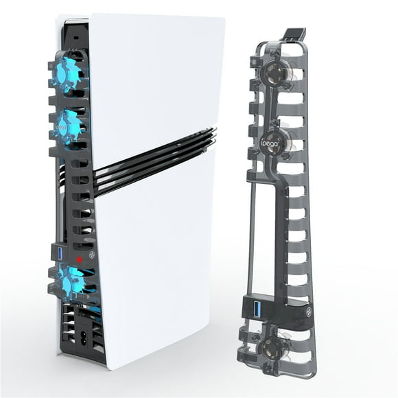 Ventilador de refrigeración compatible con PS5 Pro - Sistema de refrigeración externo silencioso para disco y accesorios de disipación de calor de edición digital-Negro