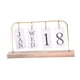 thumbnail image 4 of Calendario Plegable De Madera Con Visualización De Mes Y Día, Calendario De Escritorio De Pie Para Decoración De Habitaciones, Dorado, 4 of 5