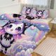 thumbnail image 1 of Kuromi Print Bedding Set Pattern Duvet Cove Set 3 Pieces 1 Quilt Cover And 2 Pillowcases for Women Men Teens, 1 of 5