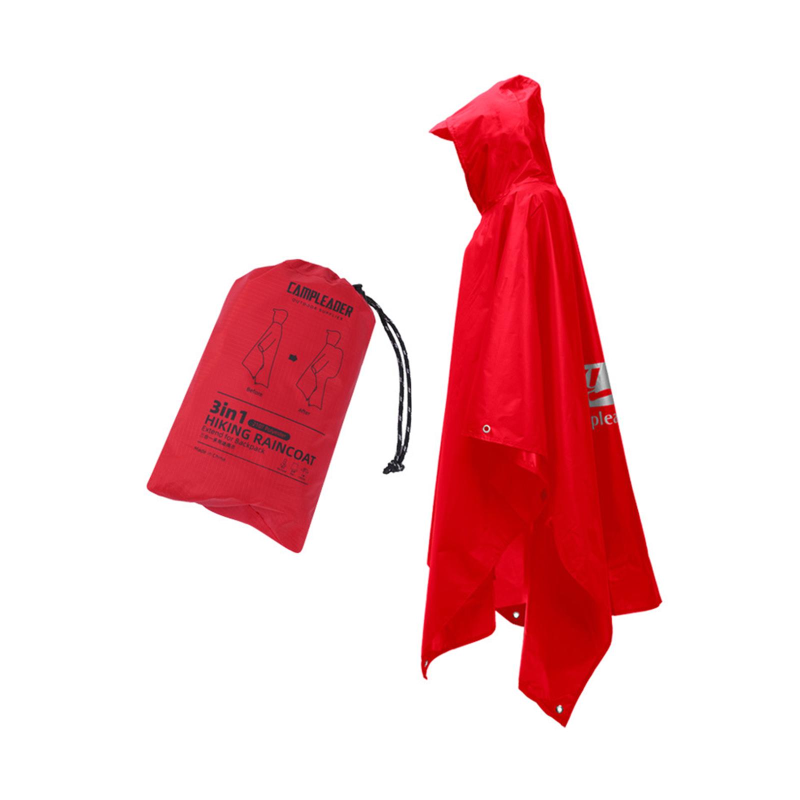 Magideal - Poncho De Lluvia Con Capucha, Chubasquero, Chaqueta Resistente Al Agua, Chubasquero Para Actividades Al Aire Libre, Eventos Deportivos, Equitación, Mo Rojo